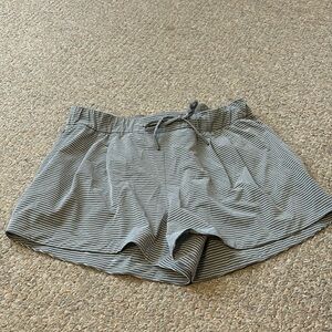 Lululemon grey stripe shorts